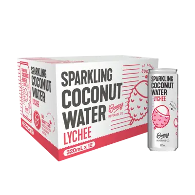 12x 320ML SPARKLING COCONUT WATER - LYCHEE BONSOY