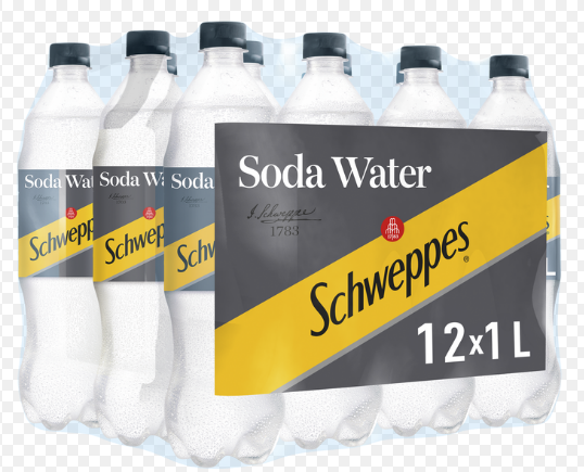 1.1L SODA WATER SCHWEPPES (12)
