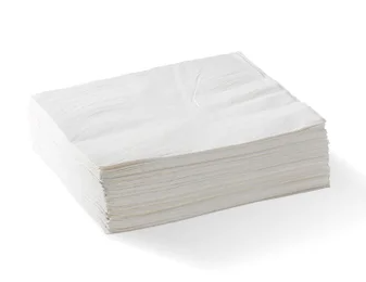 2000x NAPKIN 2PLY LUNCH WHITE QTR FOLD L-LN1/4-2PW