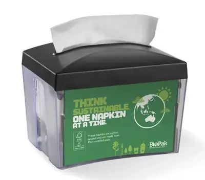 1x BIOPAK SINGLE SAVER NAPKIN DISPENSER L-SSD-TTD